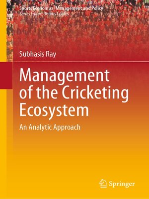 cover image of Management of the Cricketing Ecosystem